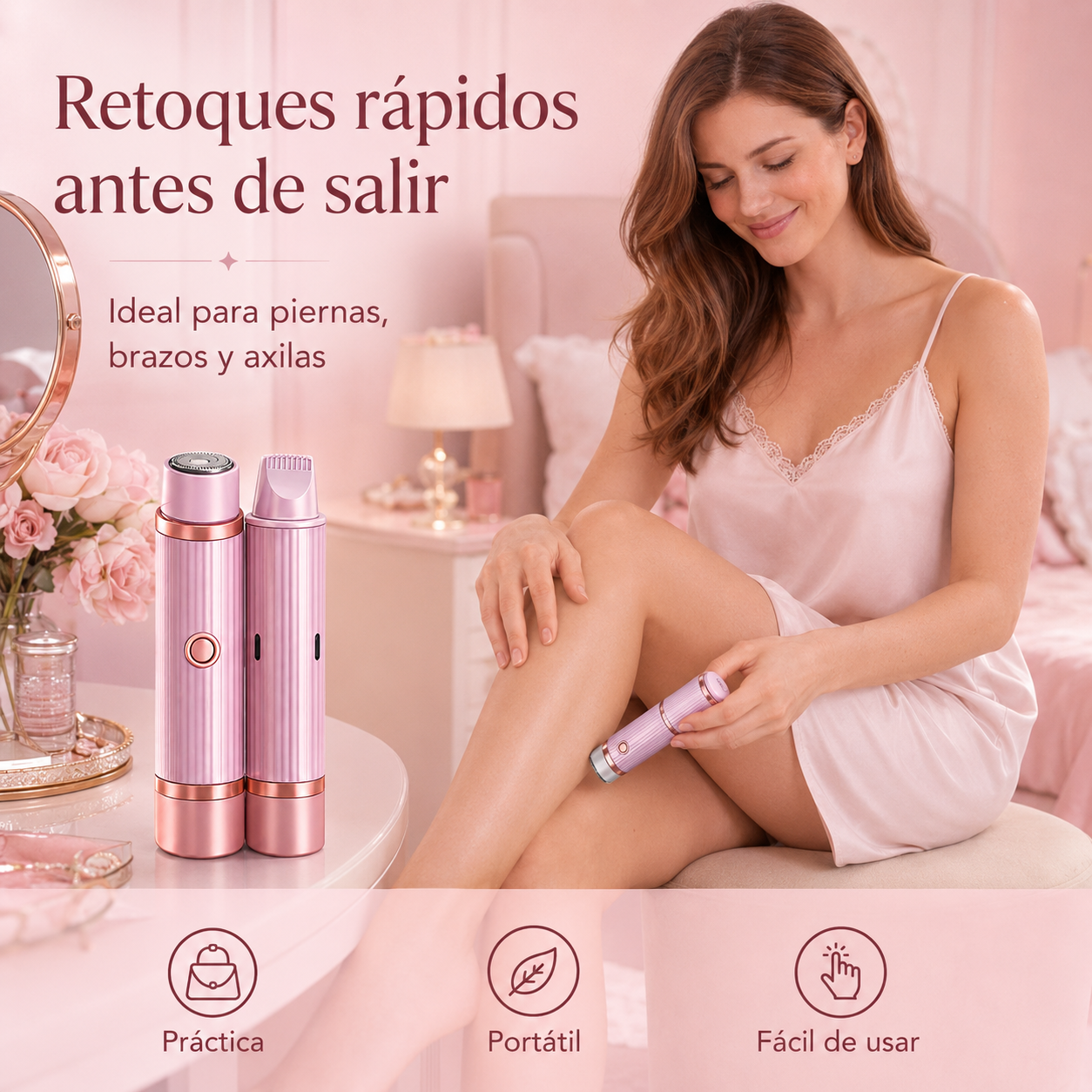 Depiladora 2 en 1 Recargable – Piel Suave en Minutos Sin Cera ni Salón